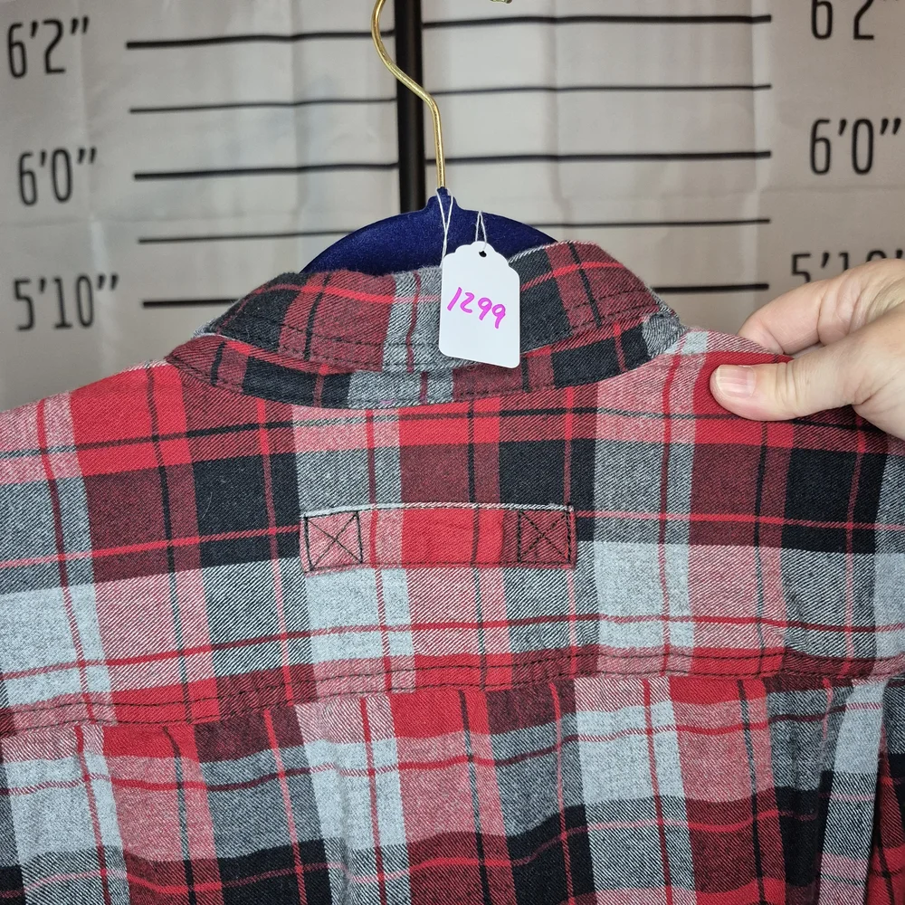 Duluth Trading Co Men's Red Plaid Flannel Shirt 1299/425